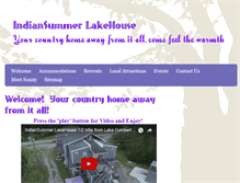 Tablet Screenshot of indiansummerlakehouse.com